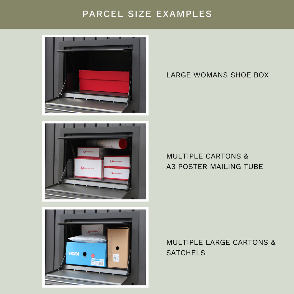 Geneva Large Parcel Fence/Brick Letterbox - Stainless Steel