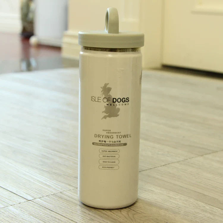 Dirfact | Portable Dog Drying Towel for Bath, Travel, and Outdoor Use