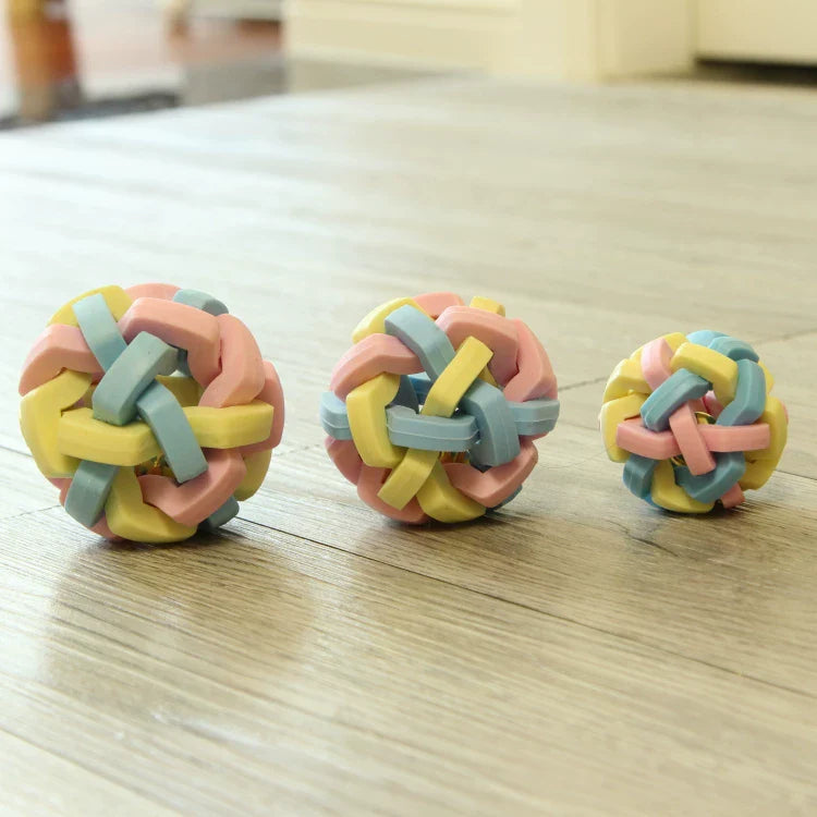 Dirfact | Colorful Rubber Dog Ball Toy with Bouncy Design for Interactive Play
