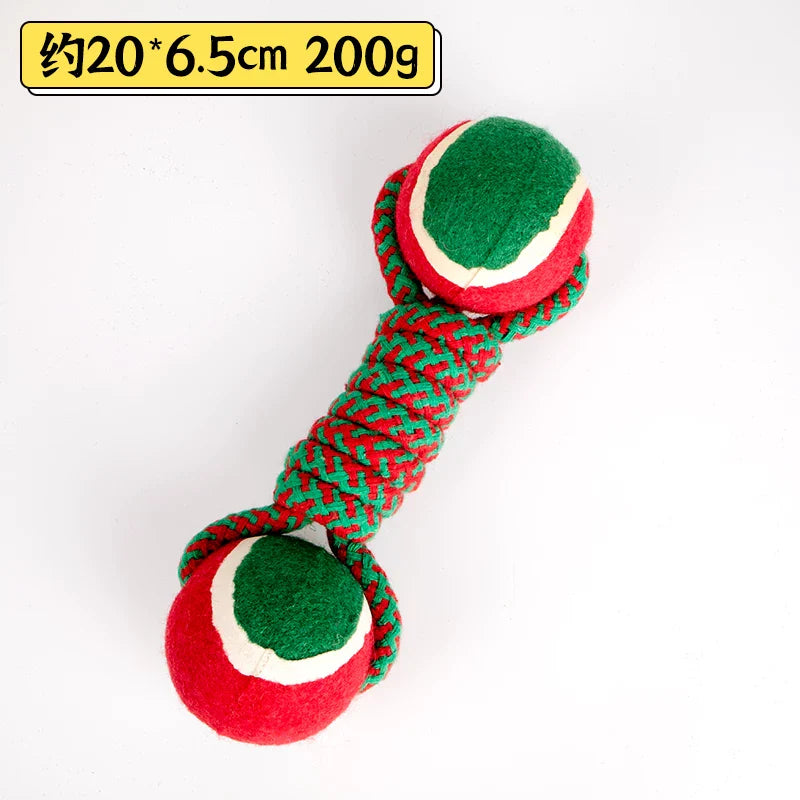 Dirfact | Rope Dumbbell Dog Toy for Large Dog Interactive Play