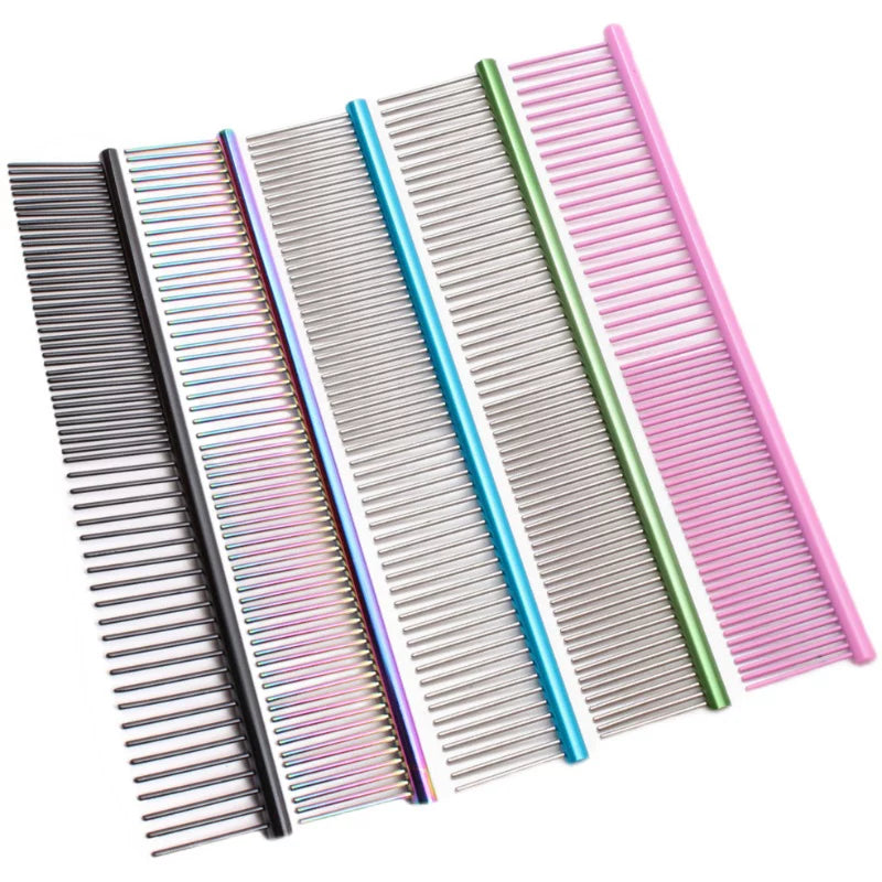 Dirfact | Stainless Steel Pet Grooming Comb for Dog and Cat Shedding Removal
