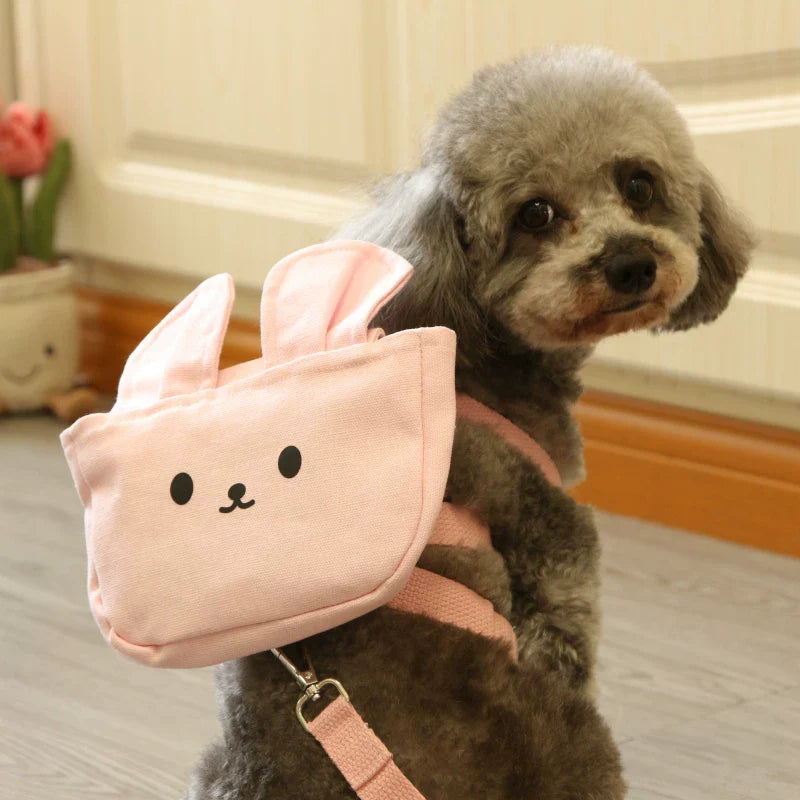 Dirfact | Cat and Small Dog Harness with Portable Backpack for Walking