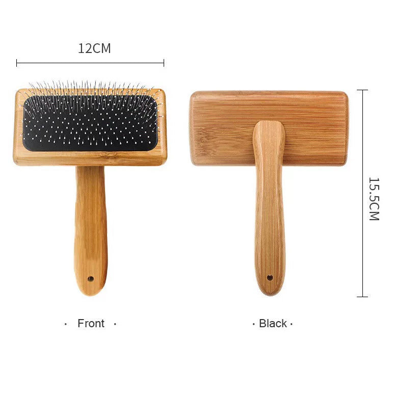 Dirfact | Wooden Handle Needle Comb for Dog and Cat Grooming Detangling