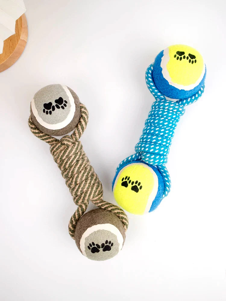 Dirfact | Rope Dumbbell Dog Toy for Large Dog Interactive Play