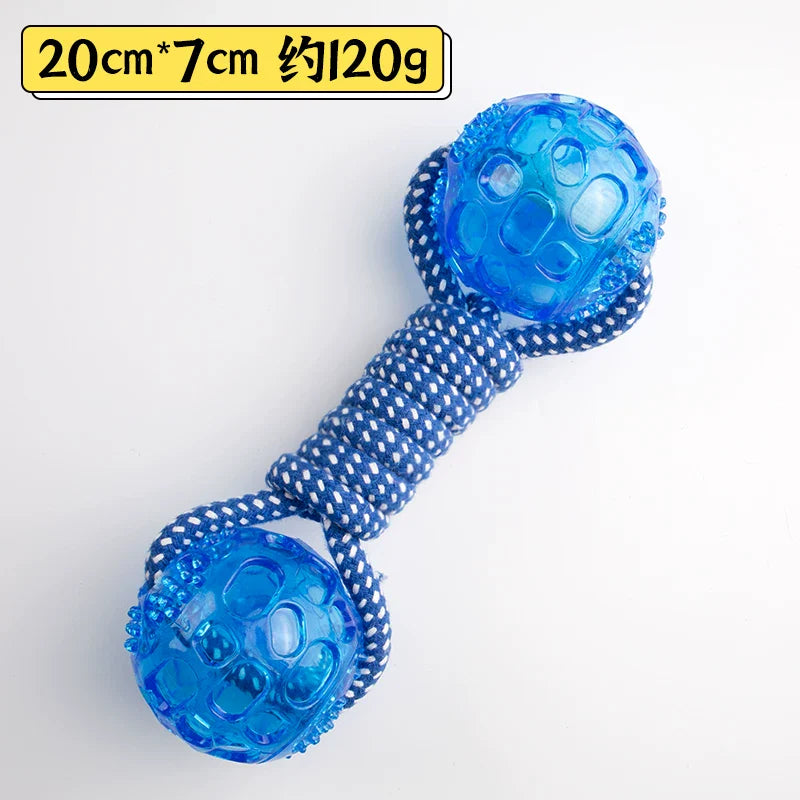 Dirfact | Rope Dumbbell Dog Toy for Large Dog Interactive Play