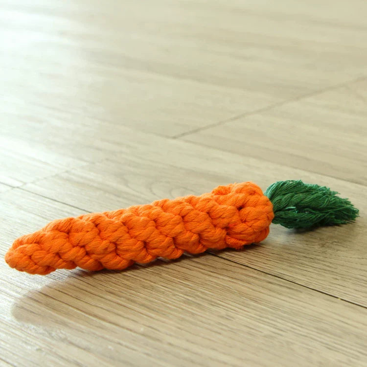 Dirfact | Cotton Rope Dog Toys with Vegetable and Fruit Design for Small Dogs