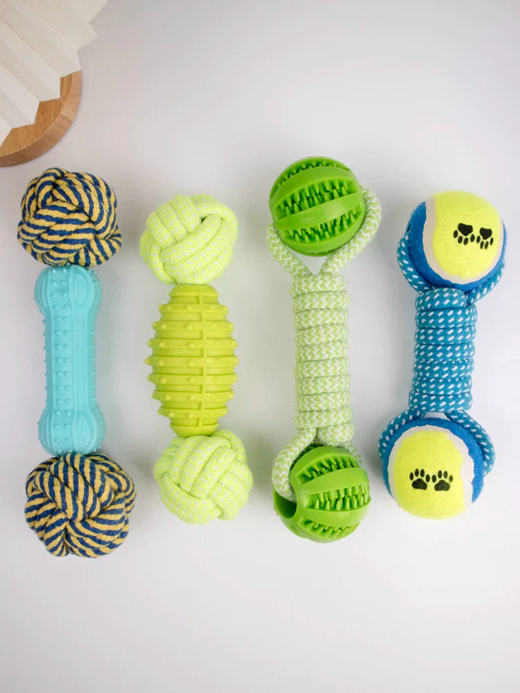 Dirfact | Rope Dumbbell Dog Toy for Large Dog Interactive Play