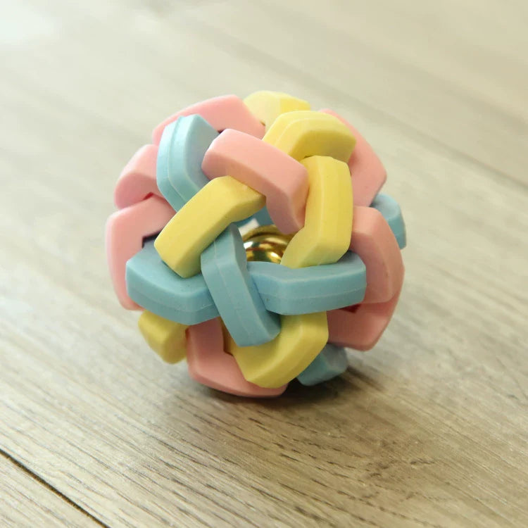 Dirfact | Colorful Rubber Dog Ball Toy with Bouncy Design for Interactive Play