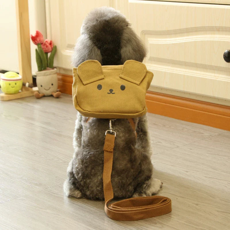 Dirfact | Cat and Small Dog Harness with Portable Backpack for Walking