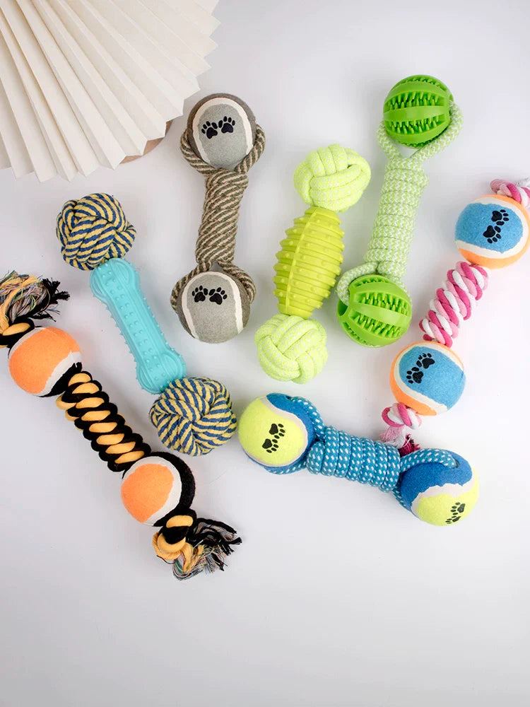 Dirfact | Rope Dumbbell Dog Toy for Large Dog Interactive Play