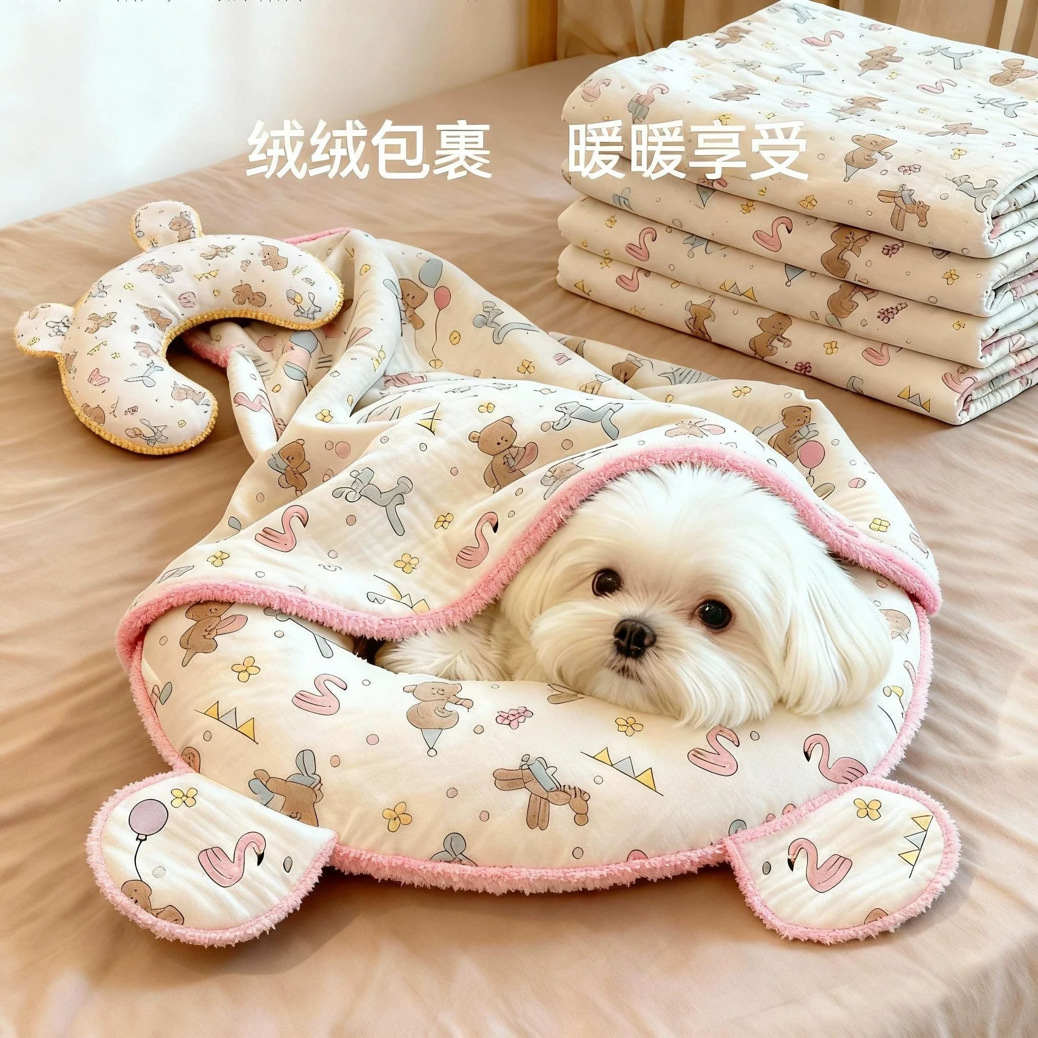 Dirfact | Soft Pet Pillow for Puppies and Small Pets Indoor Sleep