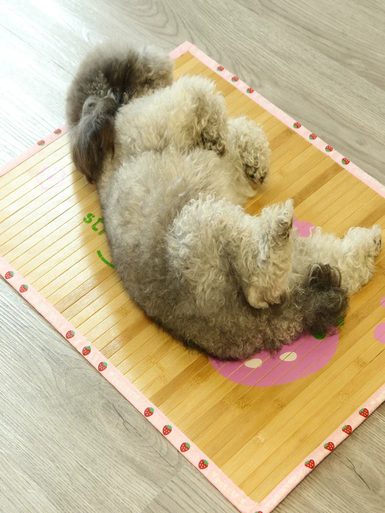 Dirfact | Bamboo Charcoal Cooling Pet Mat for Dogs and Cats Summer Sleeping Pad