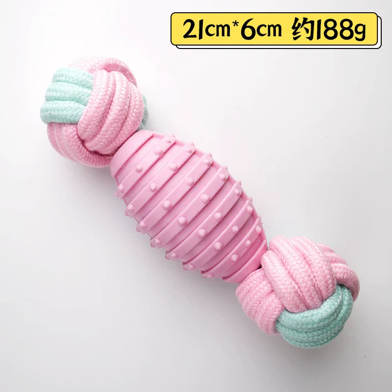 Dirfact | Rope Dumbbell Dog Toy for Large Dog Interactive Play