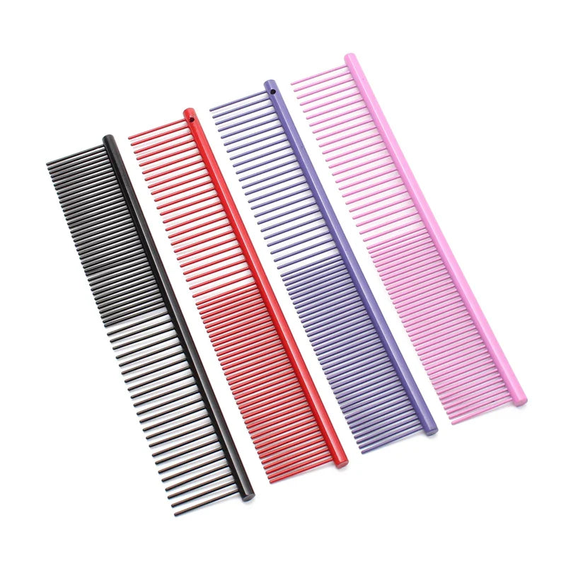 Dirfact | Stainless Steel Pet Grooming Comb for Dog and Cat Shedding Removal