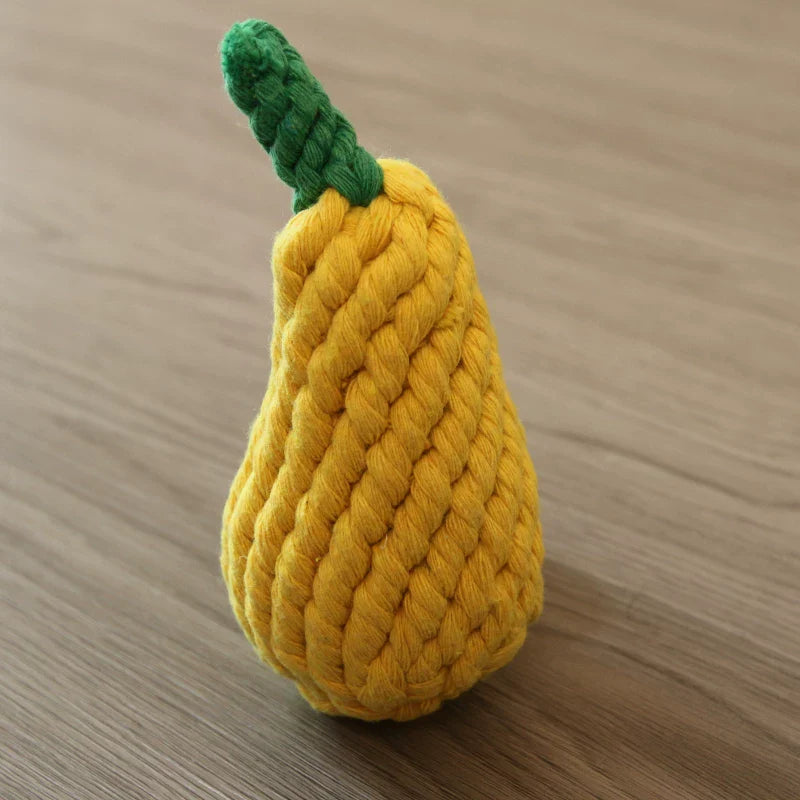 Dirfact | Cotton Rope Dog Toys with Vegetable and Fruit Design for Small Dogs