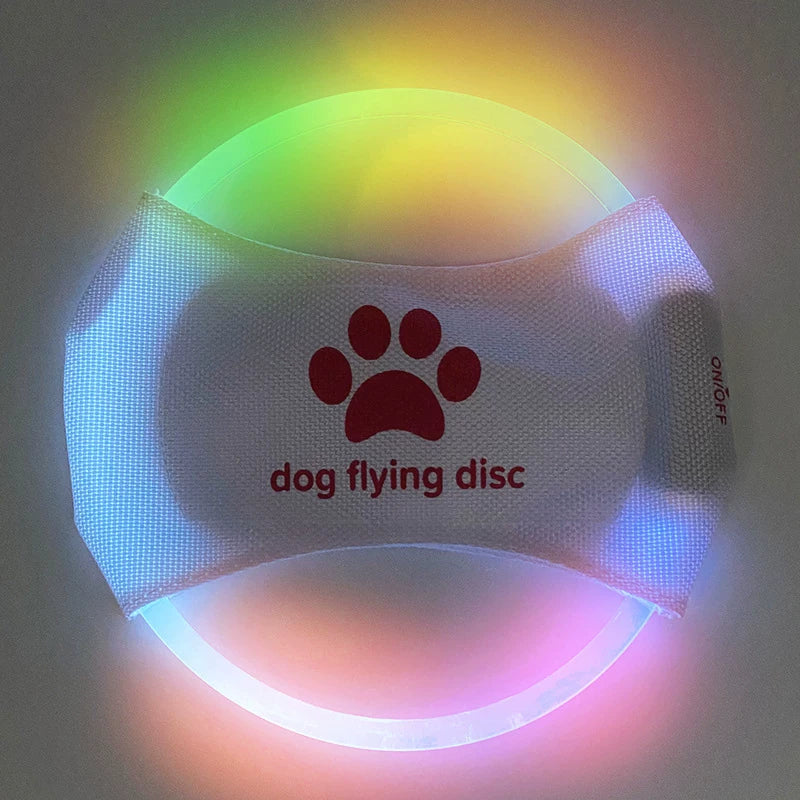 Dirfact | LED Light-Up Dog Frisbee for Night Play and Outdoor Training