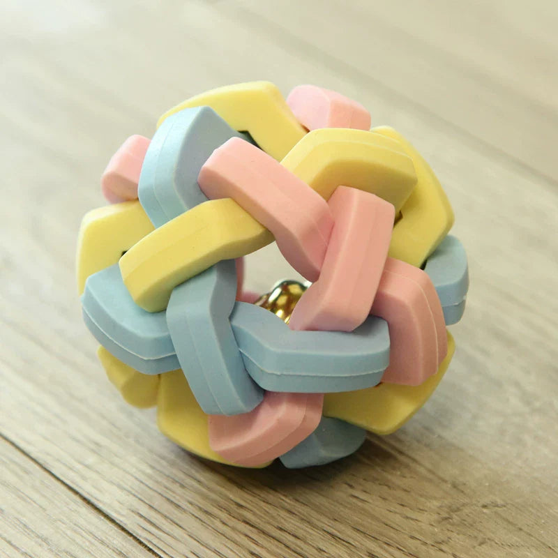 Dirfact | Colorful Rubber Dog Ball Toy with Bouncy Design for Interactive Play