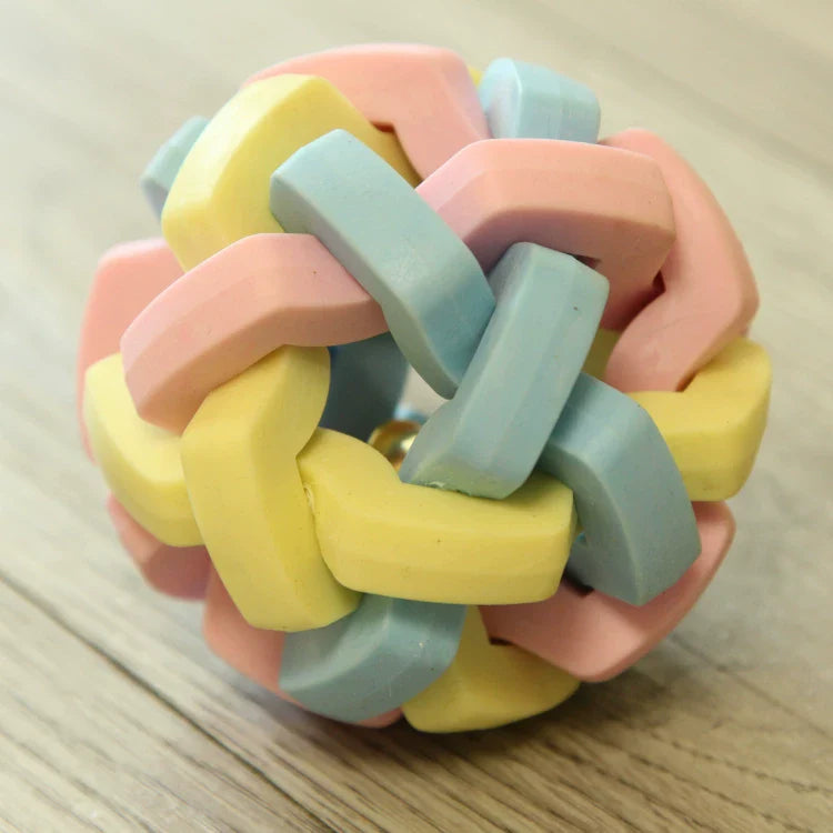 Dirfact | Colorful Rubber Dog Ball Toy with Bouncy Design for Interactive Play