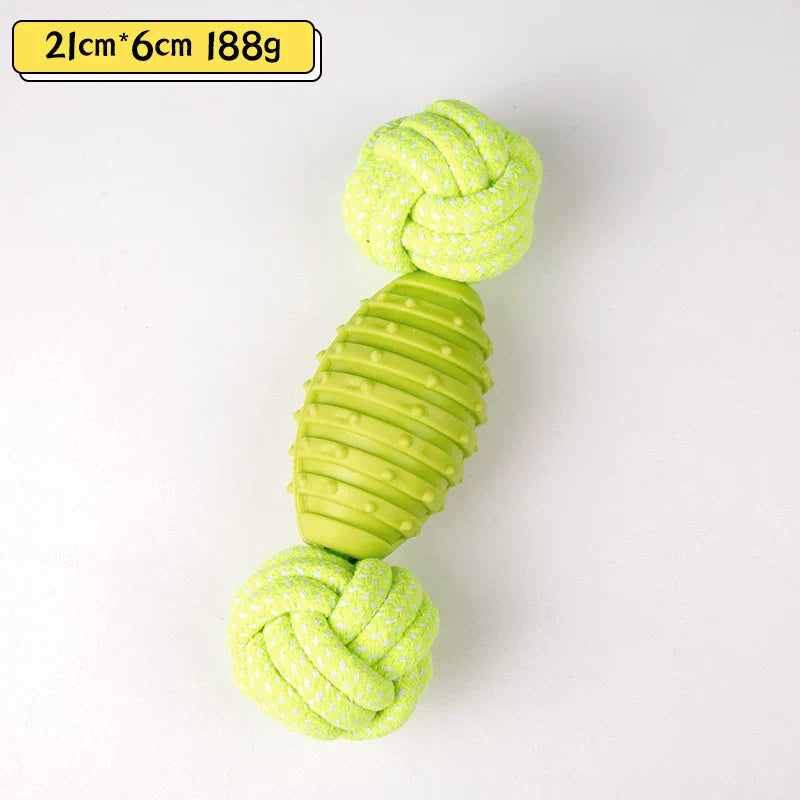 Dirfact | Rope Dumbbell Dog Toy for Large Dog Interactive Play