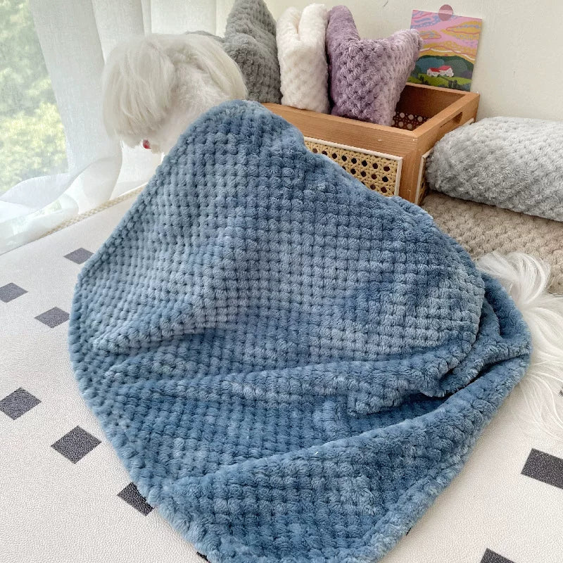Dirfact | Soft Pet Quilt Blanket for Small Dogs Puppy Winter Use