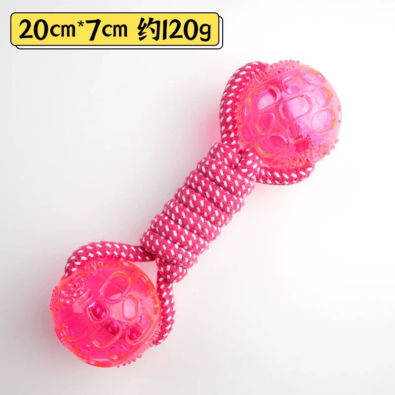 Dirfact | Rope Dumbbell Dog Toy for Large Dog Interactive Play