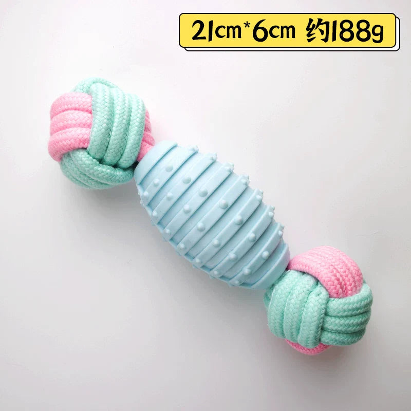 Dirfact | Rope Dumbbell Dog Toy for Large Dog Interactive Play