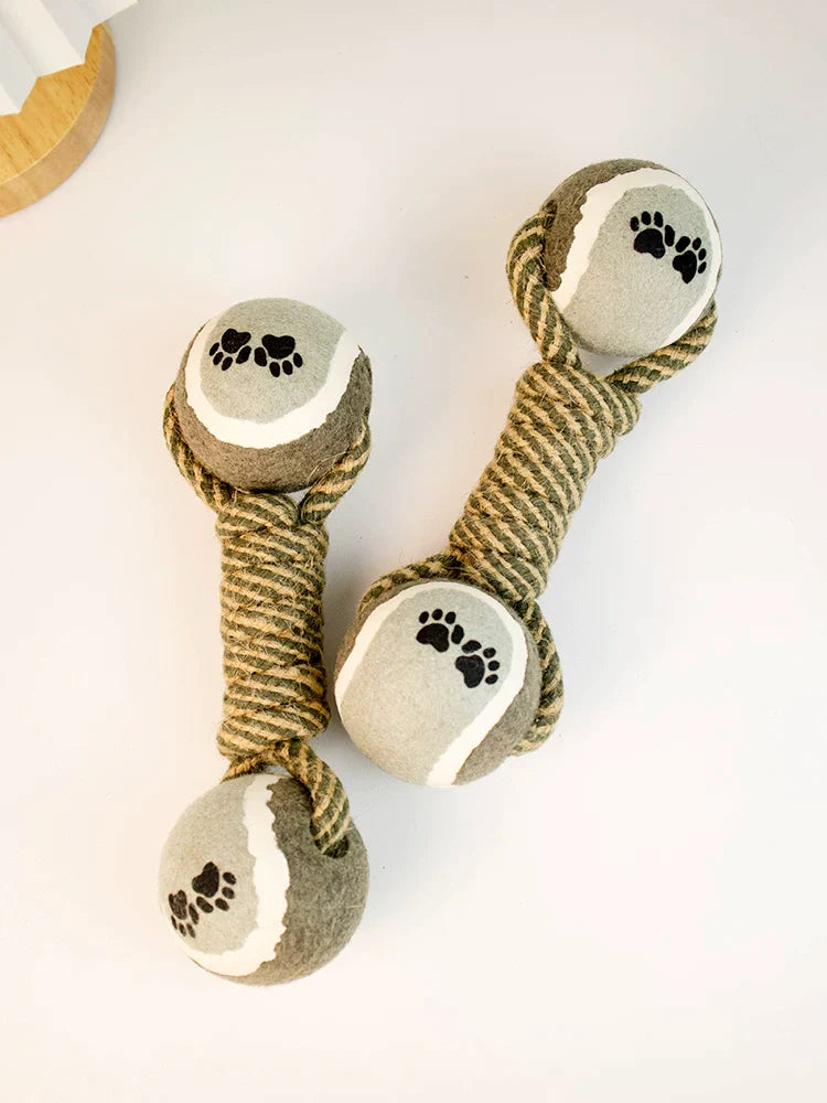 Dirfact | Rope Dumbbell Dog Toy for Large Dog Interactive Play